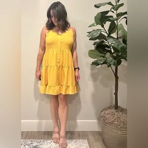 Molly Bracken Sunny Yellow Button-Down Dress